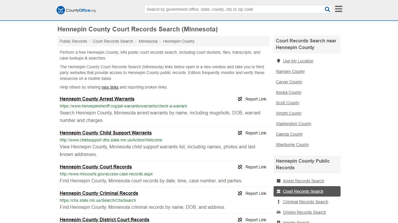 Hennepin County Court Records Search (Minnesota) - County Office